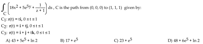 Evaluate the line integral along the curve C.