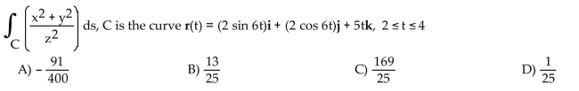 Evaluate the line integral along the curve C.