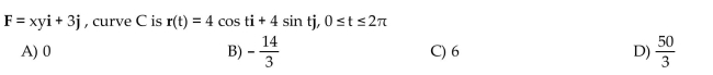 Calculate the circulation of the field F around the closed curve C.