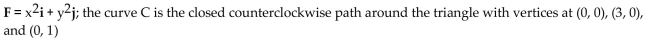 <strong>Calculate the flux of the field F across the closed plane curve C. </strong> A) 12 B) 2 C) 4 D) 0