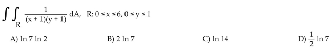 Evaluate the double integral over the given region.