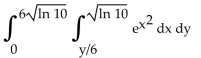 <strong>Reverse the order of integration and then evaluate the integral. </strong> A) 25 B) 35 C) 33 D) 27