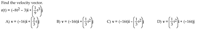If r(t) is the position vector of a particle in the plane at time t, find the indicated vector.