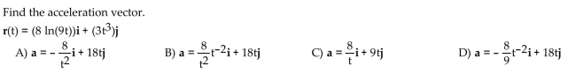 If r(t) is the position vector of a particle in the plane at time t, find the indicated vector.