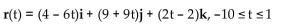 <strong>Calculate the arc length of the indicated portion of the curve r(t). </strong> A) -1089 B) -99 C) 121 D) 1331