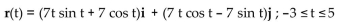 <strong>Calculate the arc length of the indicated portion of the curve r(t). </strong> A) 112 B) 56 C) 119 D) 238