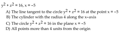 Give a geometric description of the set of points whose coordinates satisfy the given conditions.