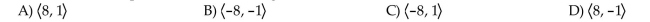 Find the component form of the specified vector. The vector from the point A(8, 1) to the origin