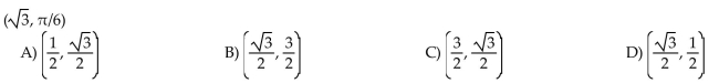 Find the Cartesian coordinates of the given point.