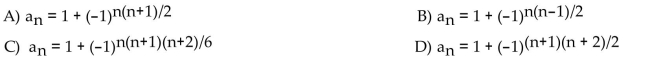 Find a formula for the nth term of the sequence. 0, 2, 2, 2, 0, 2, 2, 2 (0, 2, 2, 2 repeated)