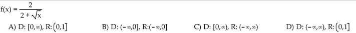 Find the domain and range of the function.