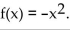 Find the formula for the function. A point P in the fourth quadrant lies on the graph of the function f(x) . Express the slope of the line joining P to the origin as a function of x. B) m = x C) m = -2x D) m = -x