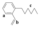 <strong> Which of the above sections of this molecule would be considered a saturated portion of the molecule?</strong> A)a B)b C)c D)a and b E)all of the above