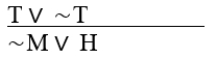 <strong>(M ⊃ ∼T) • (∼H ⊃ T) </strong> A) Invalid. B) Destructive dilemma. C) Constructive dilemma D) Modus tollens. E) Affirming the consequent.