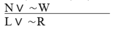 <strong>(∼W ⊃ L) • (N ⊃ ∼R) </strong> A) Invalid. B) Pure hypothetical syllogism. C) Destructive dilemma. D) Denying the antecedent. E) Constructive dilemma.