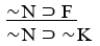 F ⊃ ∼K  