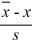 The formula for a z-score is = .