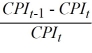 <strong>Which of the following correctly identifies the expression for calculating the inflation rate for period t, based on the CPI?</strong> A) i<sub>t</sub> = B) i<sub>t</sub> = × 100 C) i<sub>t</sub> = D) i<sub>t</sub> = × 100