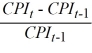 <strong>Which of the following correctly identifies the expression for calculating the inflation rate for period t, based on the CPI?</strong> A) i<sub>t</sub> = B) i<sub>t</sub> = × 100 C) i<sub>t</sub> = D) i<sub>t</sub> = × 100