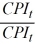 <strong>Which of the following correctly identifies the expression for calculating the inflation rate for period t, based on the CPI?</strong> A) i<sub>t</sub> = B) i<sub>t</sub> = × 100 C) i<sub>t</sub> = D) i<sub>t</sub> = × 100