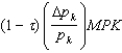 <strong>The user cost of capital with a corporate income tax is given by which of the following?</strong> A) B) C) D) E)