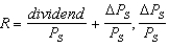 <strong>In the equation is the:</strong> A) rate of return to dividends. B) dollar value of the stock market. C) capital return. D) marginal product of stocks. E) discount factor.