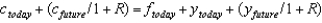 <strong>The intertemporal budget constraint is written as:</strong> A) . B) . C) . D) . E) .