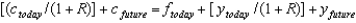 <strong>The intertemporal budget constraint is written as:</strong> A) . B) . C) . D) . E) .