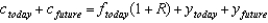 <strong>The intertemporal budget constraint is written as:</strong> A) . B) . C) . D) . E) .