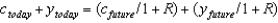 <strong>The intertemporal budget constraint is written as:</strong> A) . B) . C) . D) . E) .