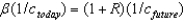 <strong>With logarithmic utility, the Euler equation is given by:</strong> A) . B) . C) . D) . E) .