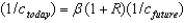 <strong>With logarithmic utility, the Euler equation is given by:</strong> A) . B) . C) . D) . E) .