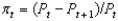 <strong>In the text, inflation is given by the equation ________, where is the current price level and <sub> </sub>is the future price level.</strong> A) B) C) D) E)