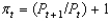 <strong>In the text, inflation is given by the equation ________, where is the current price level and <sub> </sub>is the future price level.</strong> A) B) C) D) E)