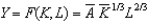 <strong>In the production function , Represents:</strong> A) an unknown. B) the amount of capital in an economy. C) the amount of labor in an economy. D) a productivity parameter. E) an error term.