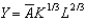 <strong>In the Cobb-Douglas production function , defining y = Y/L as output per person and K = K/L as capital per person, the per person production function is:</strong> A) B) C) D) E) None of these answers is correct.