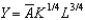 <strong>In the Cobb-Douglas production function , defining y = Y/L as output per person and K = K/L as capital per person, the per person production function is:</strong> A) B) C) D) E) None of these answers is correct.