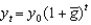 <strong>According to the constant growth rate rule, if a variable starts at some initial value y<sub>0</sub> at t = 0 and grows at at a constant rate Then the value of the variable in three periods is given by:</strong> A) . B) . C) . D) . E) .