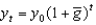 <strong>According to the constant growth rate rule, if a variable starts at some initial value y<sub>0</sub> at t = 0 and grows at at a constant rate Then the value of the variable in three periods is given by:</strong> A) . B) . C) . D) . E) .
