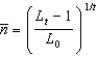 <strong>Suppose population growth is given by , where L<sub>0</sub> is the population today, Is the population in t periods, and Is the population constant growth rate. If we do not know what value Takes but do know the values of L<sub>0</sub>, , and t, we can calculate By punching ________ into our calculators.</strong> A) B) C) D) E)