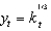 Suppose y<sub>0</sub>=100 and assume k grows at a constant rate percent per year. If what is the approximate value of y in 50 years?