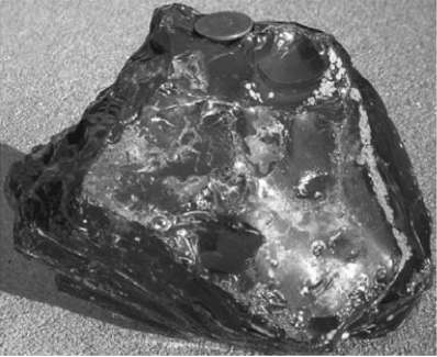 <strong>Which of the following statements cannot be applied to the extrusive igneous rock obsidian? </strong> A) It is composed of volcanic glass. B) It possesses conchoidal fracture. C) It is typically felsic in composition. D) It cools very slowly.