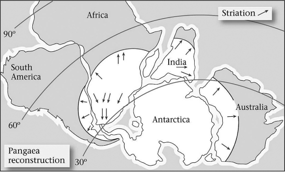 <strong>Late Paleozoic glacial deposits are NOT found in which of the following places? </strong> A) India B) Southern Africa C) North America D) South America