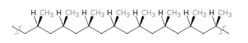 <strong>Classify the following polymer. </strong> A) isotactic B) syndiotactic C) atactic