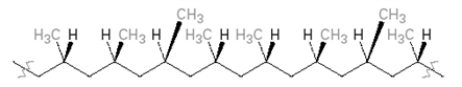 <strong>Classify the following polymer. </strong> A) isotactic B) syndiotactic C) atactic