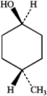 <strong>What is the IUPAC name of the following compound? </strong> A) cis-4-methylcyclohexanol B) trans-4-methylcyclohexanol C) cis-4-hydroxy-1-methylcyclohexane D) trans-4-hydroxy-1-methylcyclohexane