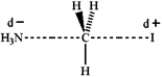 <strong>Which of the following represents the transition state of the S<sub>N</sub>2 reaction between methyl iodide and ammonia?</strong> A) B) C) D)