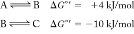Calculate the net   for the following series of reactions:  