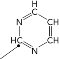 <strong>Which of the following is the precursor of the indicated carbon atom in a pyrimidine ring? </strong> A) aspartate B) glycine C) carbamoyl phosphate D) orotate