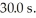 <strong>A leaky faucet drips 40 times in What is the frequency of the dripping?</strong> A)1.3 Hz B)0.75 Hz C)1.6 Hz D)0.63 Hz